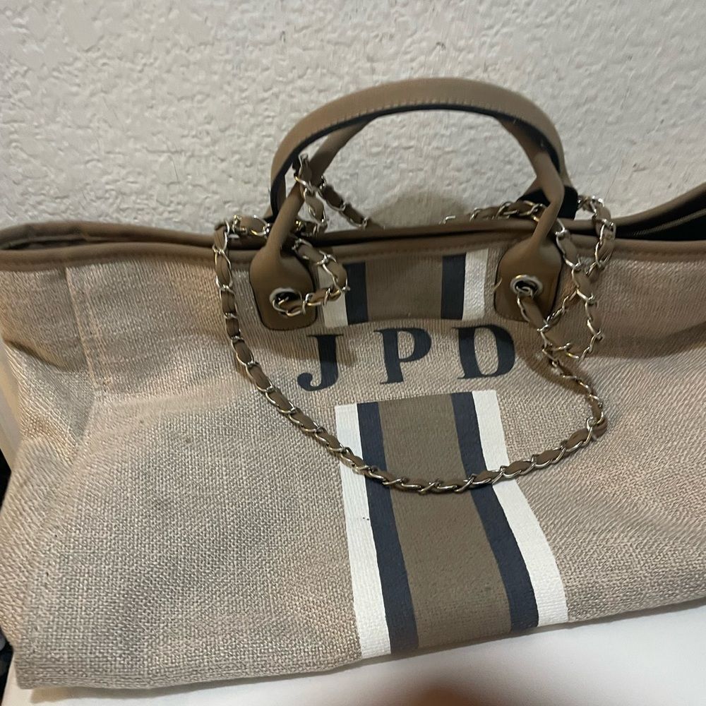Lily & Bean Bag W/ Jpd Initials Large Tote Bag Zip - image 3